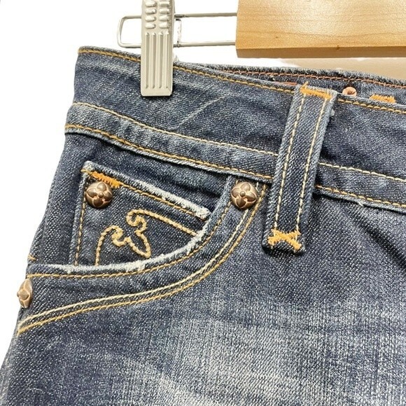 Rock Revival Jeans Chrissie Bootcut FDL Back Flap Pocket Dark Wash Denim Size 29 - Picture 7 of 14
